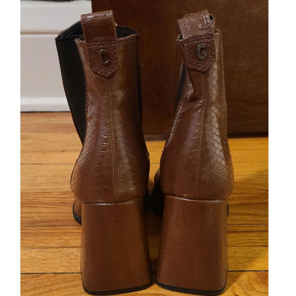 Circus by Sam Edelman Women's Pascha Croco Bootie Brown-Size 7 - Picture 6 of 6